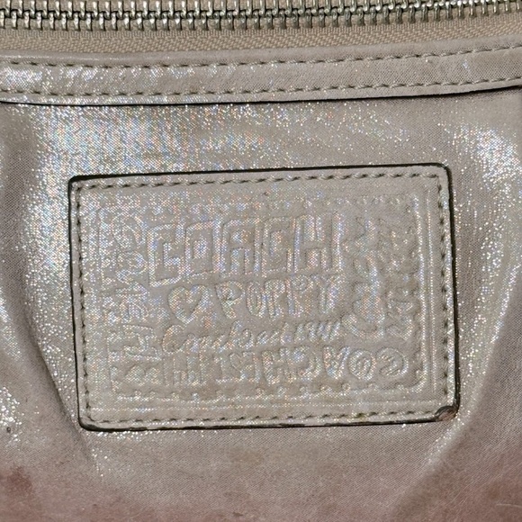 Coach Poppy 17048 Metallic Shoulder Handbag Purse - Picture 4 of 11